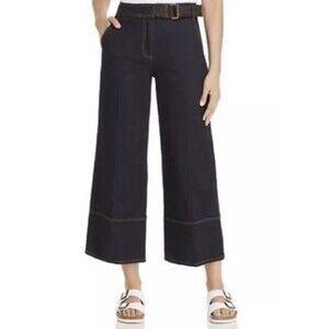 Tory Burch Denim Culottes High Rise Dark Wash Cropped Jeans Size 25